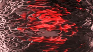 Kırmızı koyu fantezi substratı volkanik lav gibi hareket eden 3D bilgisayar oluşturma arkaplanı