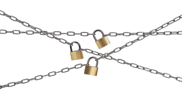 The padlock and chains — Stock Photo, Image