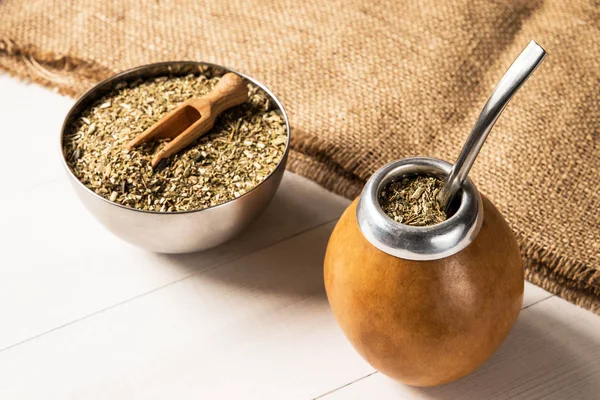 Hagyományos Yerba Mate Ital — Stock Fotó