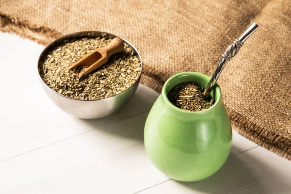 Hagyományos Yerba Mate Ital — Stock Fotó