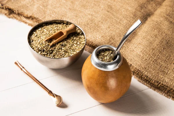 Hagyományos Yerba Mate Ital — Stock Fotó