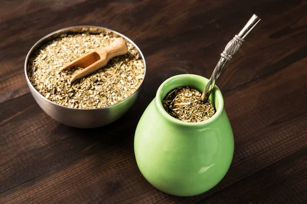 Hagyományos Yerba Mate Ital — Stock Fotó