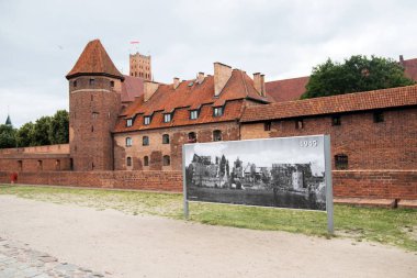Malbork castle, medieval teutonic castle in Poland clipart