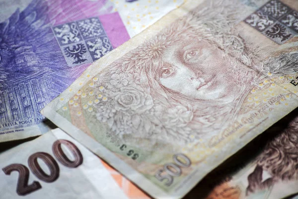 Tschechische Kronen Kronen Ceska Geld Hintergrund — Stockfoto