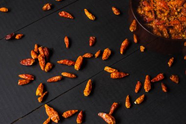 lezzetli kırmızı peperoncini biber