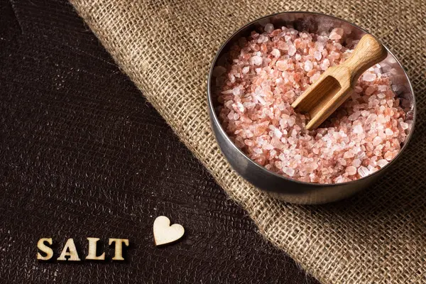 喜马拉雅水晶盐 健康食品 — 图库照片