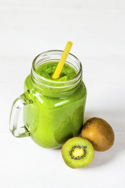 Coquetel Smoothie Verde Saboroso — Fotografia de Stock