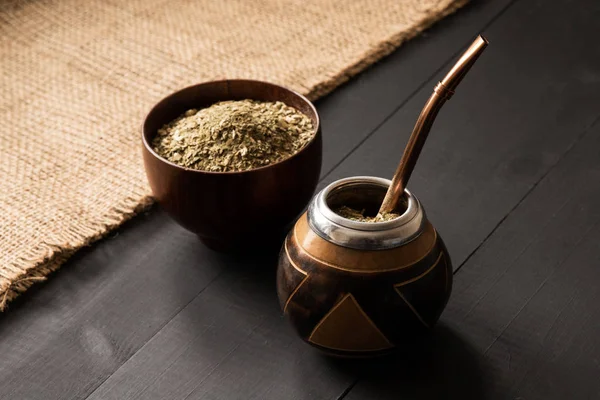 Yerba Mate Ποτό Στο Ματερο Κολοκύθα — Φωτογραφία Αρχείου