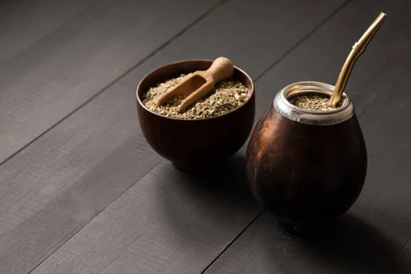 Yerba Mate Tök Matero Italt — Stock Fotó