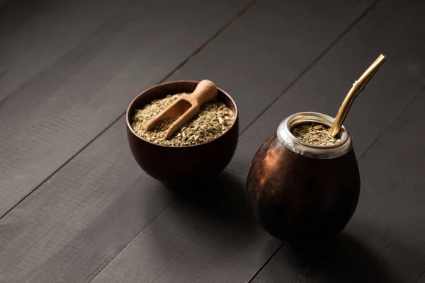 Yerba Mate Tök Matero Italt — Stock Fotó