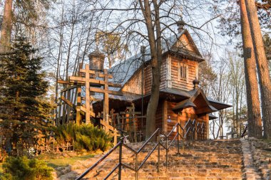 Kutsal Dağ Grabarka, Polonya'daki Doğu Ortodoks Kilisesi'nin en büyük ibadet yeri, Siemiatycze, Podlasie, Polonya.