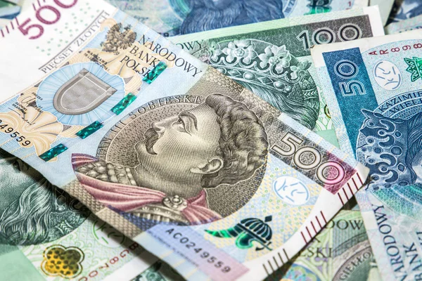 Hintergrund Ist Das Polnische Geld Zloty Währung Polen — Stockfoto