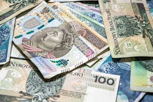 Hintergrund Ist Das Polnische Geld Zloty Währung Polen — Stockfoto