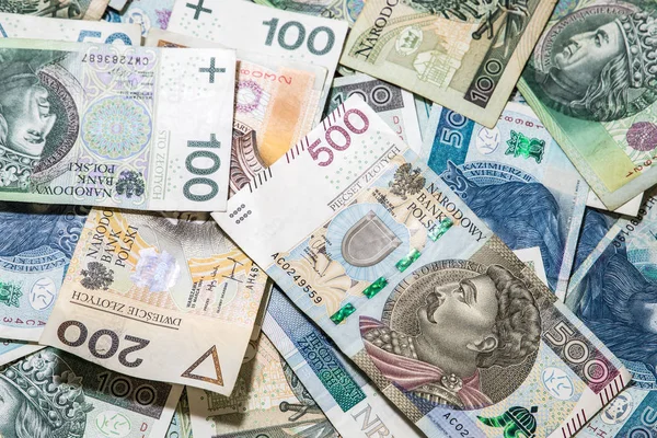 Hintergrund Ist Das Polnische Geld Zloty Währung Polen — Stockfoto