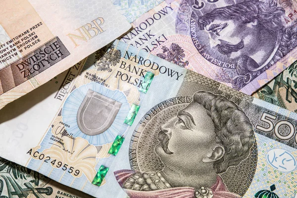 Hintergrund Ist Das Polnische Geld Zloty Währung Polen — Stockfoto