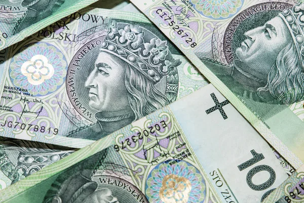 Poolse Geld Achtergrond Zloty Munteenheid Polen — Stockfoto