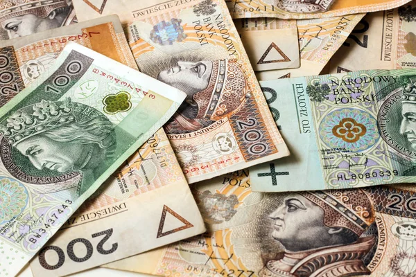 Hintergrund Ist Das Polnische Geld Zloty Währung Polen — Stockfoto