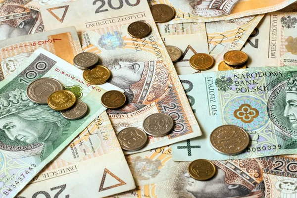 Hintergrund Ist Das Polnische Geld Zloty Währung Polen — Stockfoto