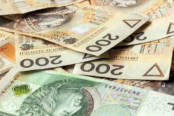 Hintergrund Ist Das Polnische Geld Zloty Währung Polen — Stockfoto