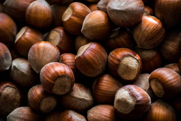 Fundo Avelãs Naturais Conceito Foto Alimentos — Fotografia de Stock