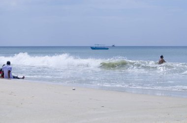 Güzel manzara Goa Hindistan Arap mavi denizlerde