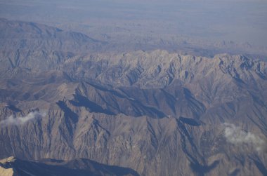 Dağlarda Pakistan uçaktan görünümü güzel