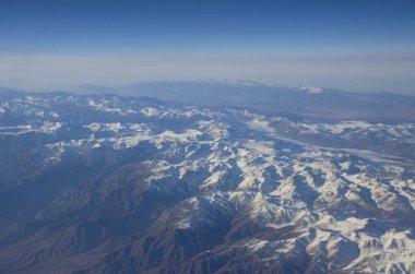 Dağlarda Pakistan uçaktan görünümü güzel