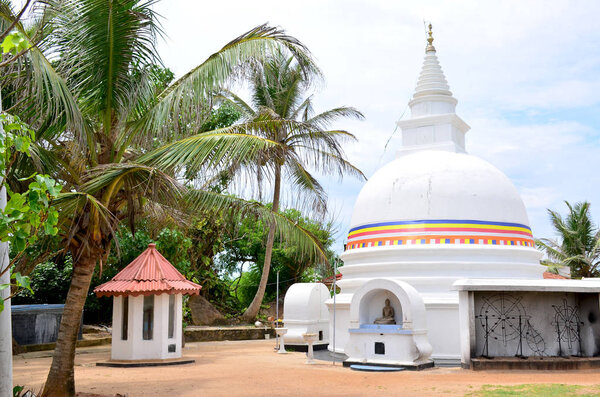 Beautiful landscape the Buddha temple in Sri Lanka