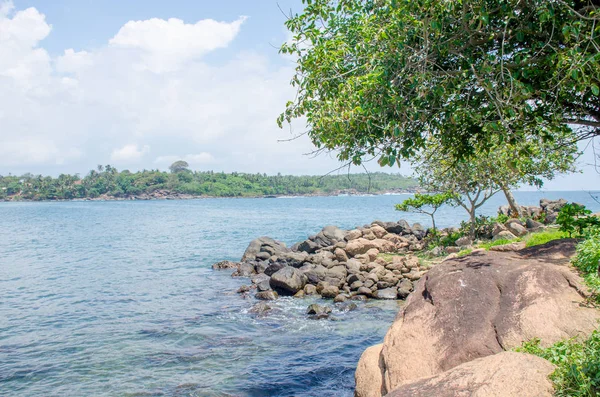 Tropikalny Krajobraz Zatoki Oceanu Indyjskiego Sri Lanka — Zdjęcie stockowe