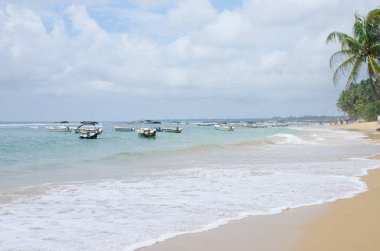 Sri Lanka Hint Okyanusu boyunca plaj manzara