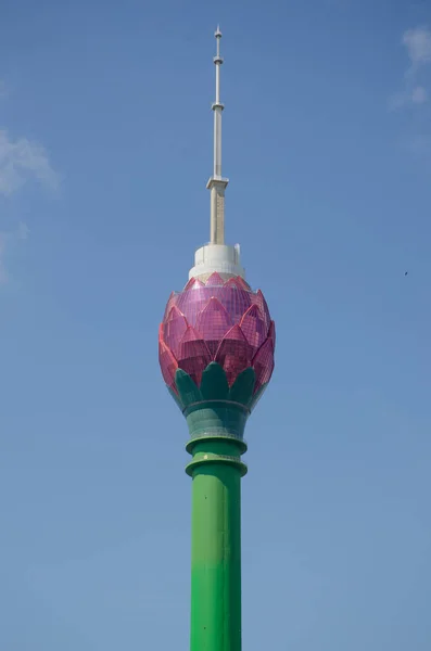 Nowoczesny Budynek Wieży Lotus Stolicy Kolombo Sri Lance — Zdjęcie stockowe