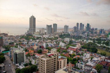 güzel manzara üstten görünüm şehir, Colombo Sri Lanka