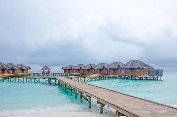 Island Maldives House Fiholhohi Water Landscape Beach Blue Water Indian — Stock Photo, Image