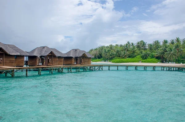 Beautiful Landscape House Water Island Maldives — Stock Photo, Image