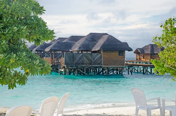 Evin Maldivler Adası Üzerinde Güzel Manzara — Stok fotoğraf