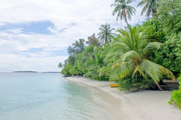 Manzara Biyadhoo Island Maldivler plaj beyaz kum ile