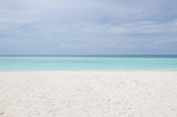 Aguas Turquesas Isla Maldivas Océano Índico — Foto de Stock