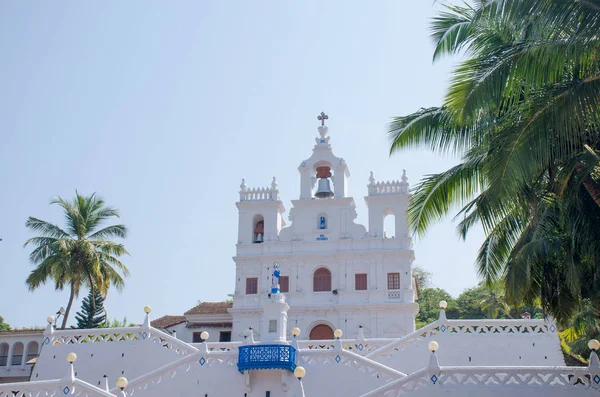 感兴趣的地方老白色教会城市 Panaji — 图库照片