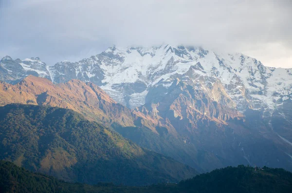 Toppar Berg Nepal Landskap Himalaya — Stockfoto