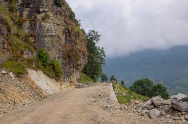 Vahşi yaşam manzarası Nepal dağları Himalayalar