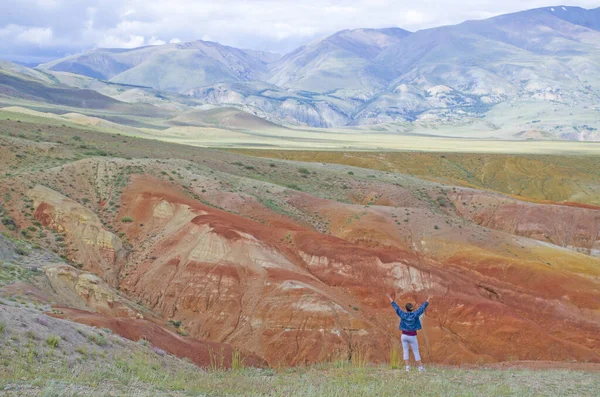 Piękne Kolorowe Góry Kyzyn Chin Mountain Altai Rosja — Zdjęcie stockowe