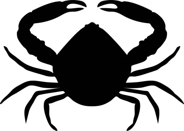 Krab Silhouet Geïsoleerd Vectorkunstwerk — Stockvector