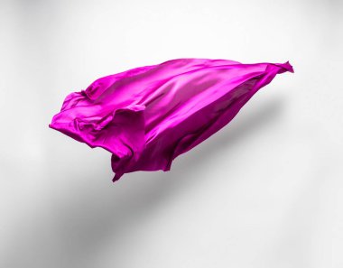 soyut mor kumaş parçası uçan, sanat nesnesi, tasarım elementi