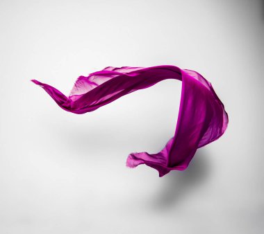 soyut mor kumaş parçası uçan, sanat nesnesi, tasarım elementi