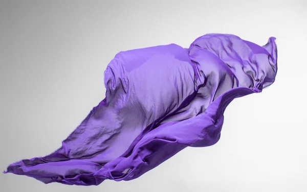 Pieza Abstracta Tela Púrpura Volando Objeto Arte Elemento Diseño — Foto de Stock