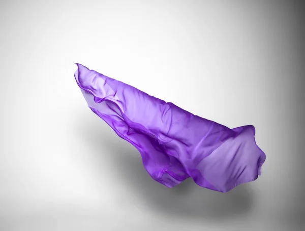 Abstract Piece Purple Fabric Flying Art Object Design Element — Stock Photo, Image