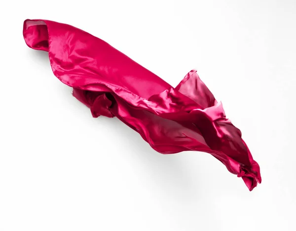 Абстрактний Шматок Червоної Тканини Літає Високошвидкісний Студійний Знімок — стокове фото