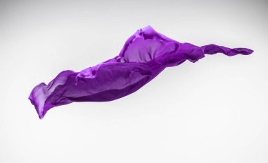 soyut mor kumaş parçası uçan, sanat nesnesi, tasarım elementi
