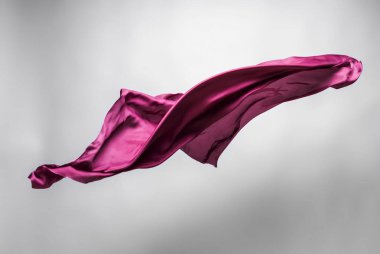 soyut mor kumaş parçası uçan, sanat nesnesi, tasarım elementi
