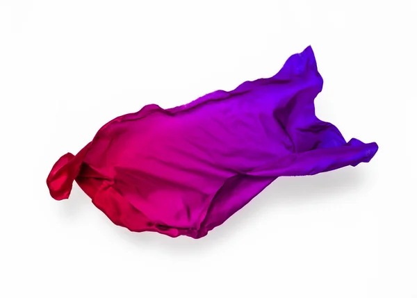 Abstract Pieces Multicolored Fabric Flying High Speed Studio Shot — Stock Photo, Image